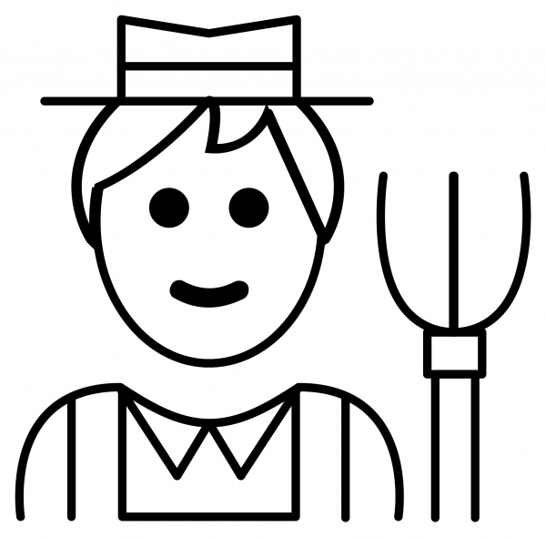 Farmer Emoji coloring page image