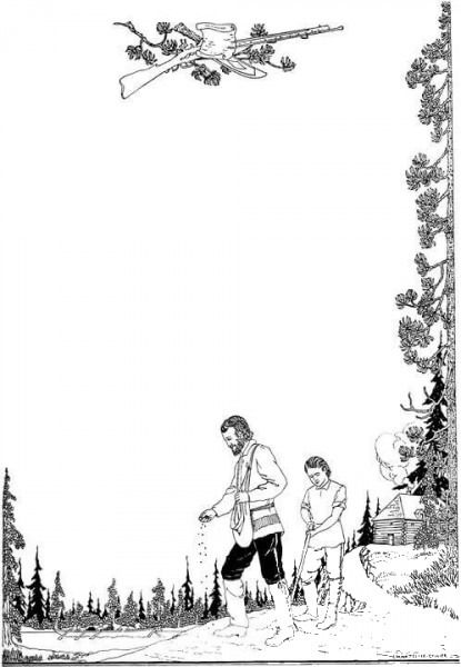 Farmer with a Son coloring page image