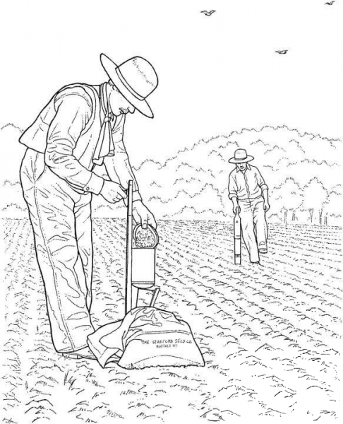 Farming  coloring page image