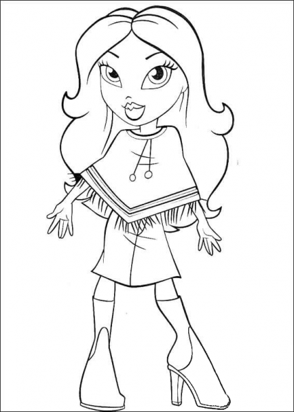 Fashionable  coloring page image
