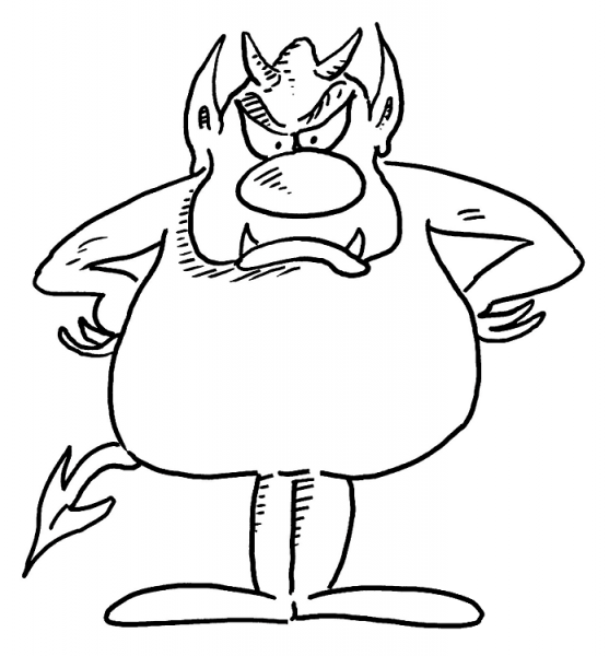 Fat Demon  coloring page image
