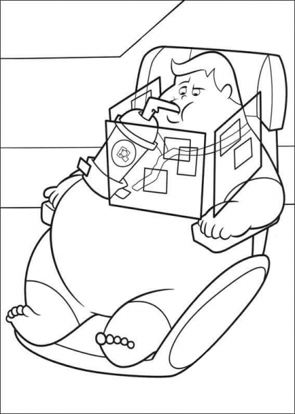 Fat Lazy Guy John coloring page image