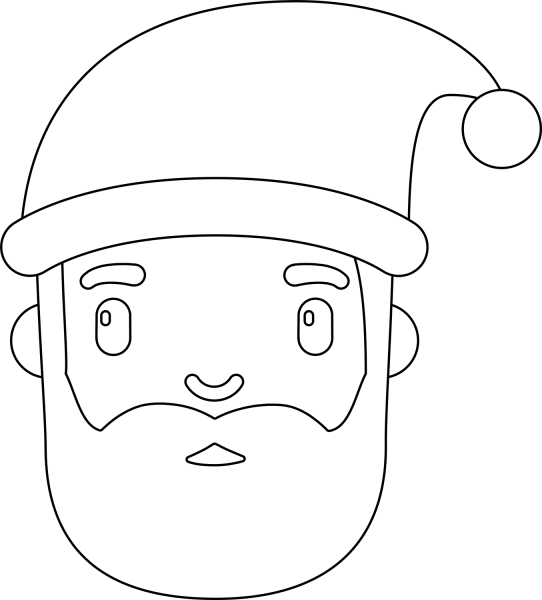 Father Christmas Emoji coloring page image