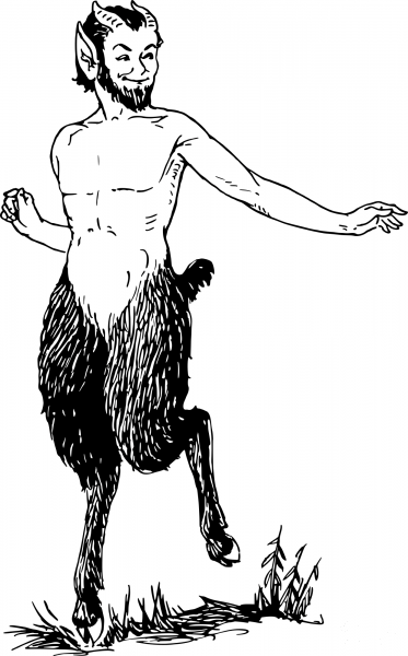 Faun coloring page image
