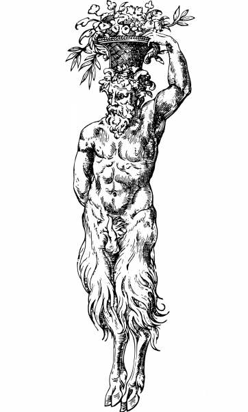 Faun coloring page image