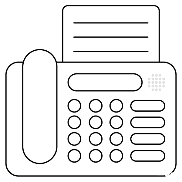 Fax Machine Emoji coloring page image