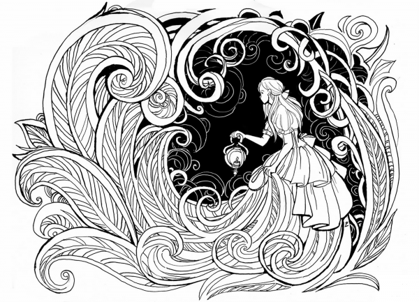 Fear of the Dark coloring page image