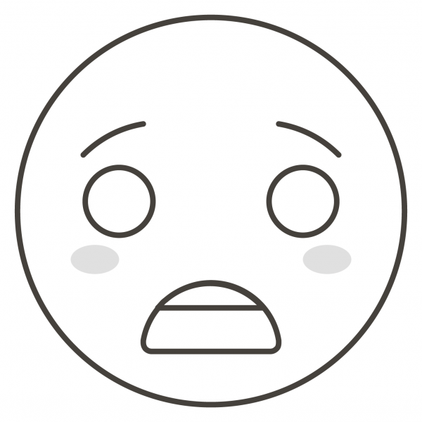 Fearful Face coloring page image