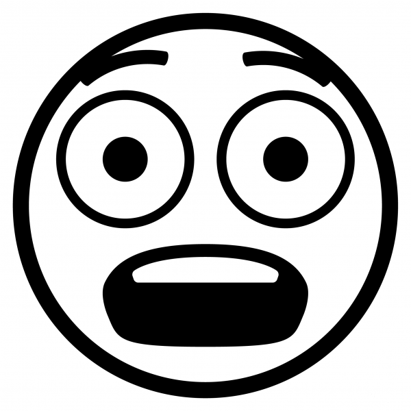 Fearful Face Emoji coloring page image