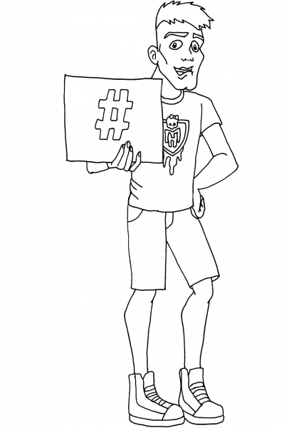 Fearleading Slow Moe coloring page image