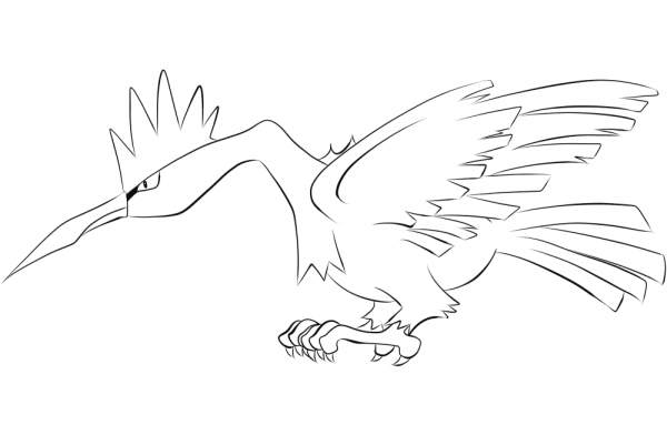 Fearow coloring page image