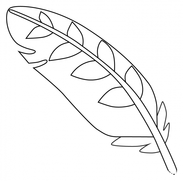 Feather Emoji coloring page image