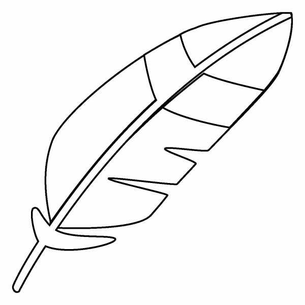 Feather Emoji coloring page image