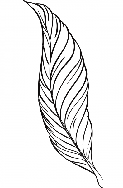 Feather Quill Pen coloring page image
