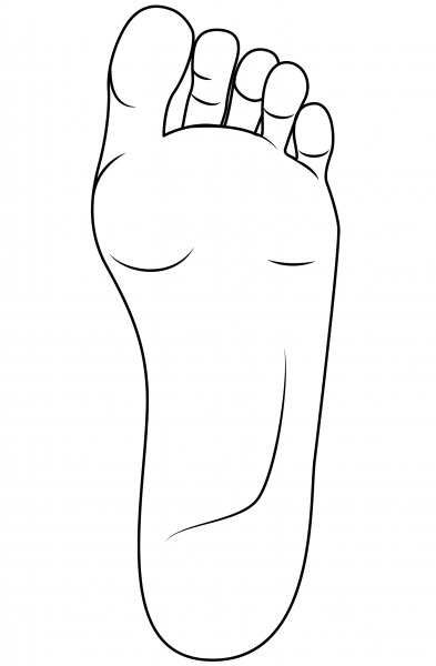 Feet coloring page image