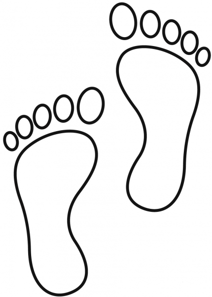 Feet coloring page image