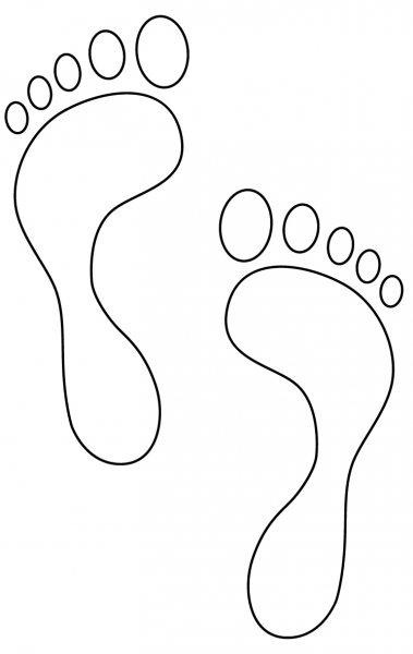 Feet coloring page image