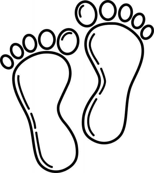 Feet coloring page image