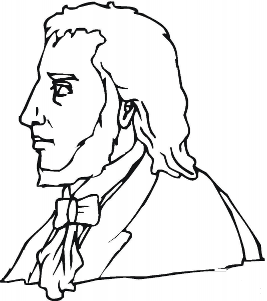 Felix Mendelssohn  coloring page image