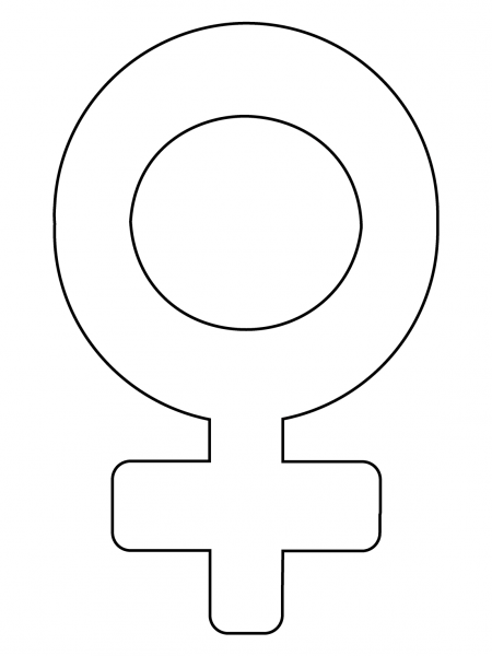 Female Sign Emoji coloring page image