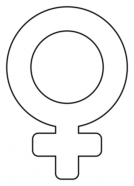 Female Sign Emoji coloring page image