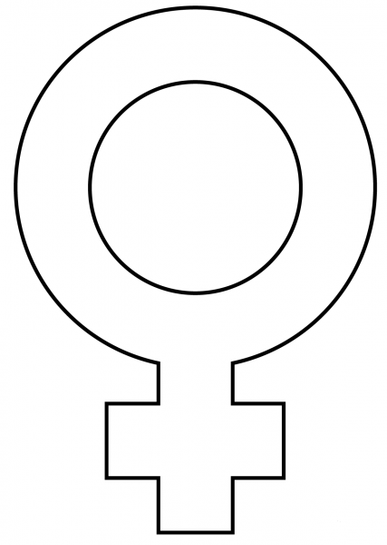 Female Sign Emoji coloring page image