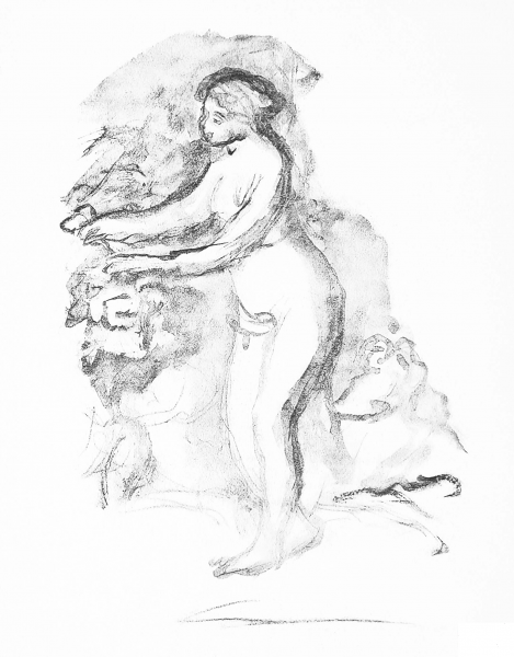 Femme Au Cep De Vigne coloring page image