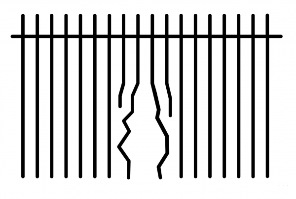 Fence coloring page image