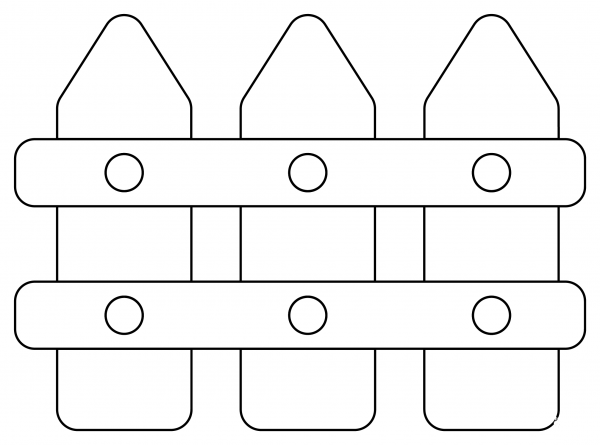 Fences coloring page image