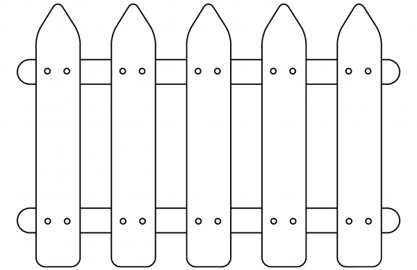Fences coloring page image