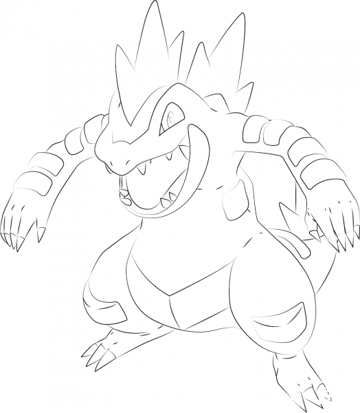 Feraligatr Pokemon coloring page image