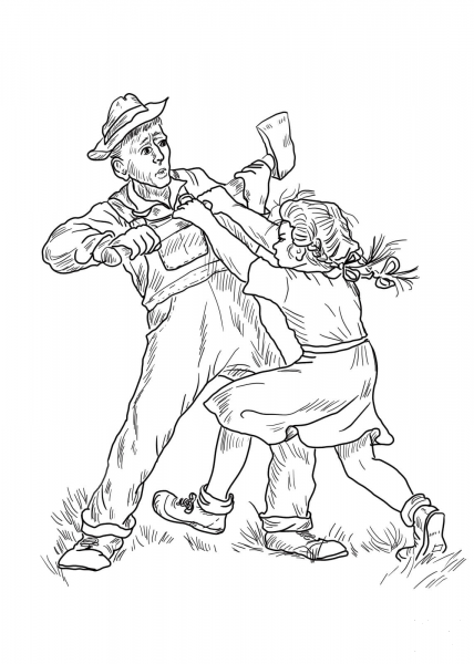 Fern Saves Wilbur coloring page image