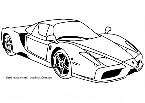 Ferrari Enzo Car coloring page image