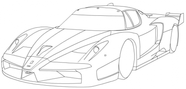 Ferrari FXX coloring page image