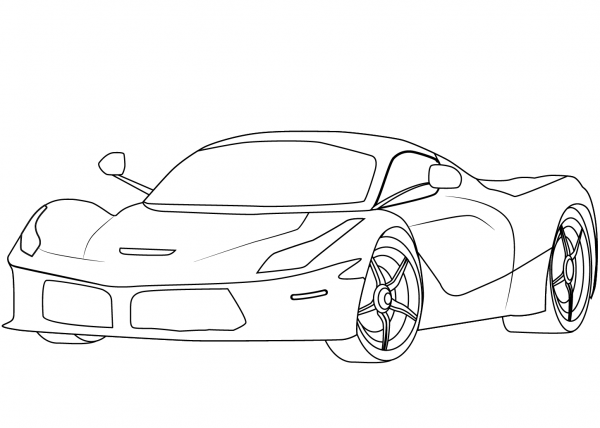 Ferrari Laferrari coloring page image