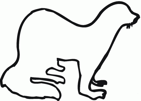 Ferret outline coloring page image