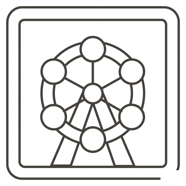 Ferris Wheel coloring page image