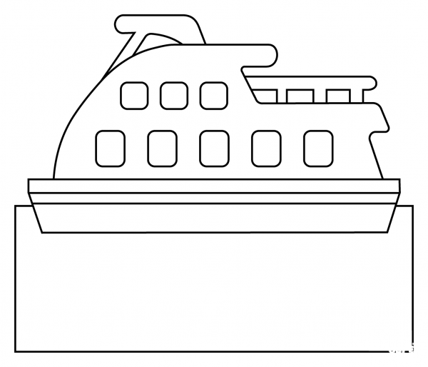 Ferry Emoji coloring page image