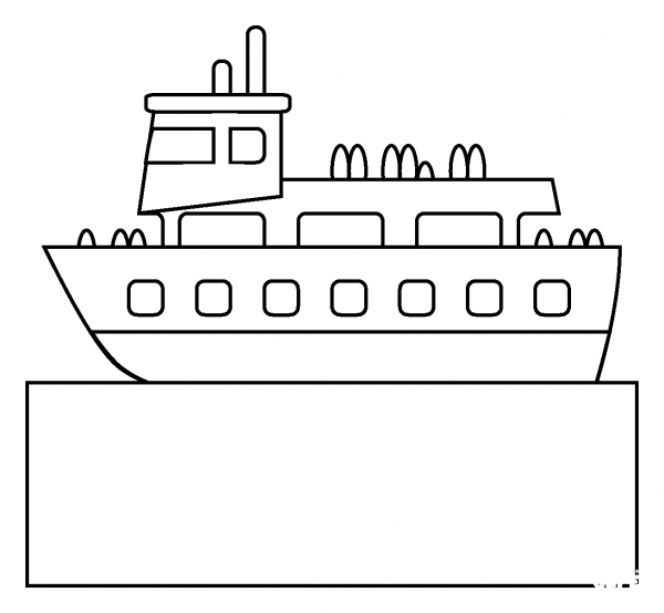 Ferry Emoji coloring page image