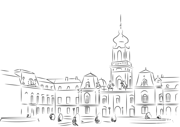 Festetics Palace in Keszthely, Hungary coloring page image