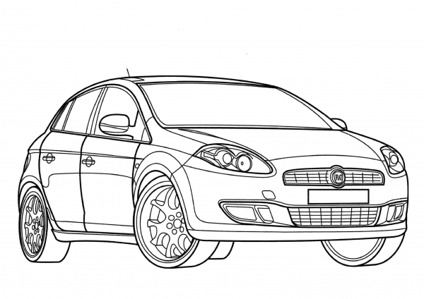 Fiat Bravo  coloring page image