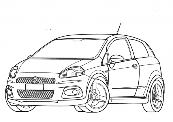 Fiat Grande Punto Abarth  coloring page image