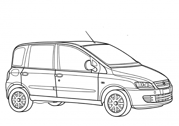 Fiat Multipla  coloring page image