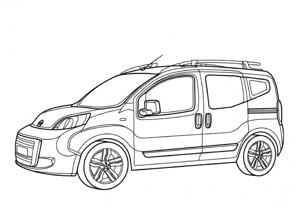 Fiat P08  coloring page image
