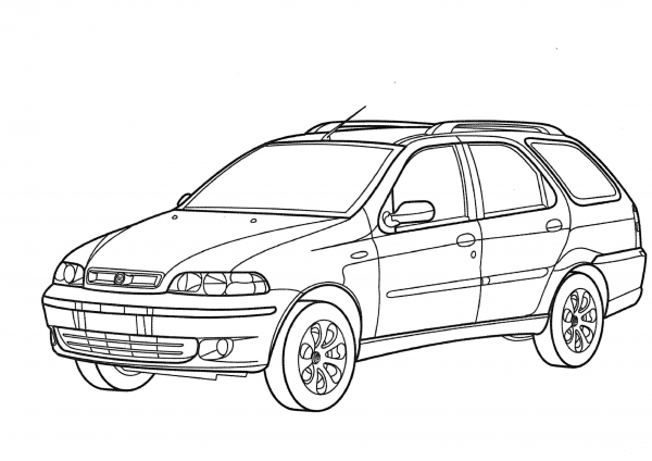 Fiat Palio  coloring page image