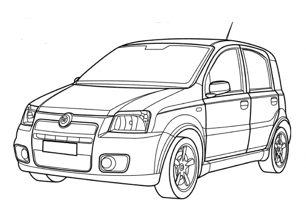 Fiat Panda  coloring page image