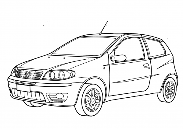 Fiat Punto  coloring page image