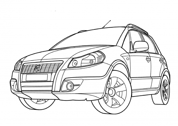 Fiat Sedici  coloring page image