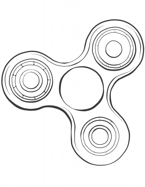 Fidget Spinner coloring page image