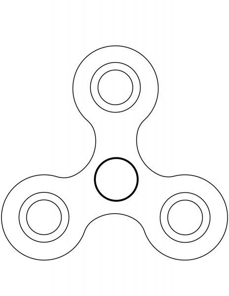 Fidget Spinner coloring page image